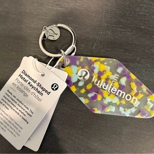 Lululemon Diamond Shaped Hotel Keychain NWT Live in the Moment